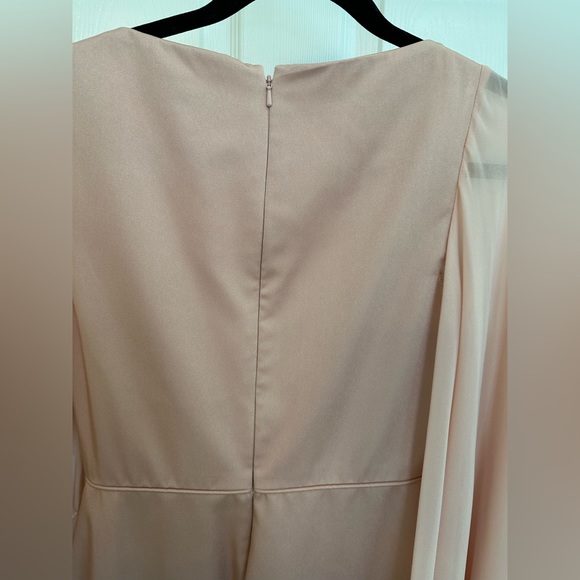 Macduggal Cape Sleeve Dress: Blush Pink - Picture 7 of 8